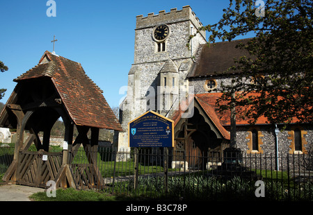 England, Berkshire, Streatley-on-Thames. Pfarrkirche St. Marien in Streatley-on-Thames. Stockfoto