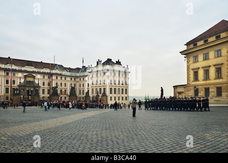 Die Wachablösung, Prag, Tschechische Republik Stockfoto