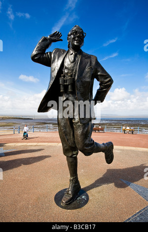 Eric Morecambe Bronze Statue bei Morecambe, Lancashire, England, UK Stockfoto