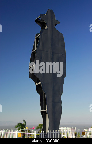 Silhouette-Denkmal von Augusto César Sandino auf Loma de Tiscapa, Managua, die Hauptstadt von Nicaragua, Mittelamerika Stockfoto