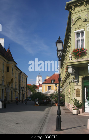 Straßen von Gyor, Ungarn Stockfoto