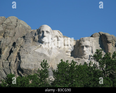 Das Mount Rushmore National Memorial befindet sich in der Nähe von Keystone, South Dakotam Vereinigte Staaten.  Ein sehr beliebtes Touristenziel. Stockfoto