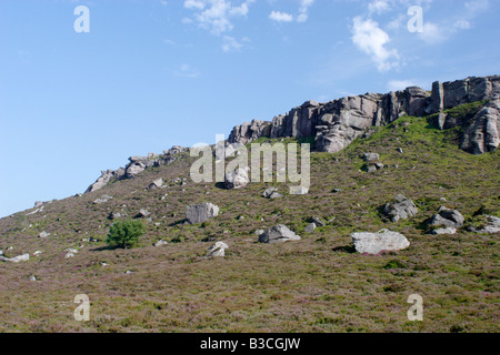 Blick auf die Simonside Gratwanderung, Northumberland, UK Stockfoto