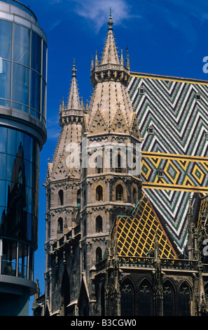 Österreich, Wien. Stephansdom (Stephansdom). Die gotische Kathedrale wurde zuerst im 1147 n. Chr. erbaut und seine bekanntesten Stockfoto