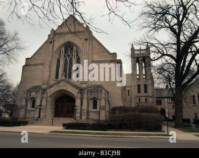 Ersten Evangelisch-methodistische Kirche. Oak Park. Cook County. Illinois. USA Stockfoto