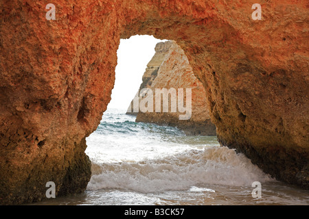 Praia dos Tres Irmaos in der Nähe von Alvor Algarve Portugal Stockfoto