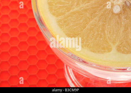 Frische reife Saftig geschnitten Gesunde weisse Frühstück Grapefruit mit Keine Personen Stockfoto