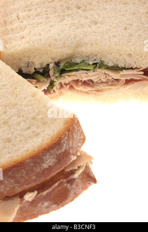 Schweinefleisch-Apfel und Holunderblüten-Sandwich Stockfoto