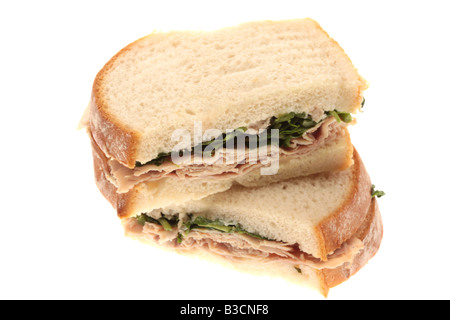 Schweinefleisch-Apfel und Holunderblüten-Sandwich Stockfoto