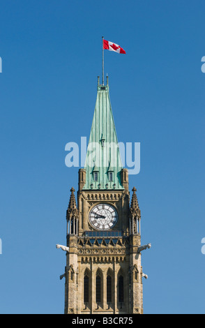 Der Peace Tower am Parliament Hill Ottawa Ontario Kanada Stockfoto