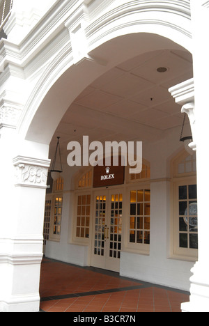 Luxus-Shop Raffles Hotel Singapore Stockfoto