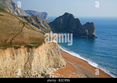 Durdle Door von SW Küste Fußweg bei Swyre Kopf Dorset England UK Stockfoto