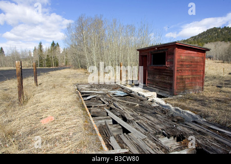 Ein verlassenen Kohlegrube in Süd-West-Alberta, Kanada Stockfoto