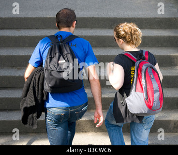 Rucksack-paar Stockfoto