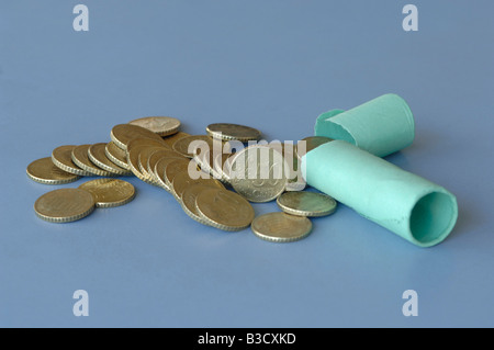 Coin Roll Stockfoto