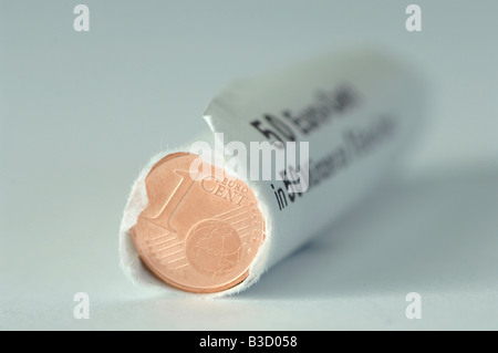 Coin Roll Stockfoto