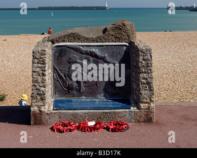 Dunkirk Veterans Association Denkmal Dover Harbour Kent UK Stockfoto