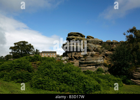 Brimham Rocks in Yorshire. Stockfoto