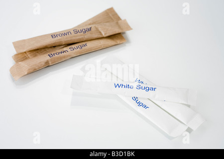 Braunen und weißen Zuckersticks, close-up Stockfoto