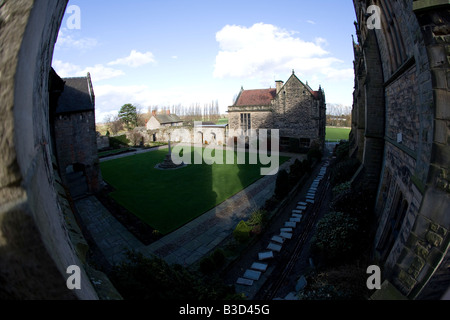 Repton Public School Main Buildings and Grounds, einschließlich der Bibliothek und Quadranten, Burton-on-Trent, Derbyshire, UK Stockfoto