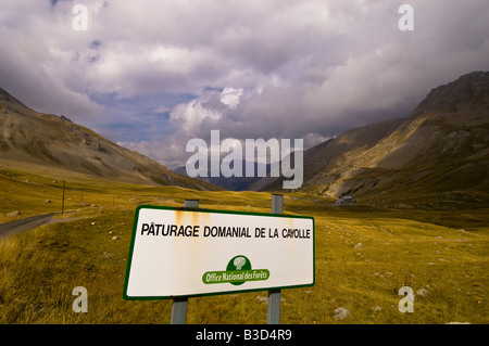 Europa Frankreich Provence Bergblick im südlichen Alpen Straße von Barcelonnette, schöne Col De La Cayolle Stockfoto