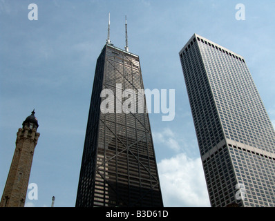 Hochhäuser am nördlich von Magnificent Mile. Chicago. Illinois. USA. (Mehr Infos über Gebäude auf Feld "Beschreibung") Stockfoto