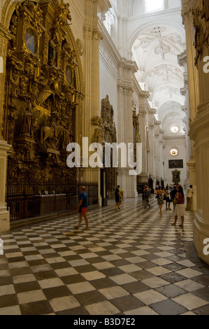 Innenraum der Kathedrale Granada. Andalucia. Spanien Stockfoto