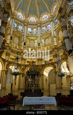 Innenraum der Kathedrale Granada. Andalucia. Spanien Stockfoto