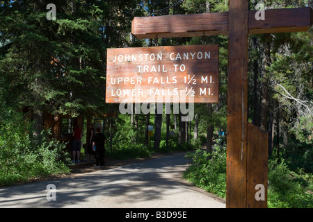 Johnson Canyon in Banff Nationalpark Stockfoto