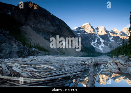 Morraine Lake und das Tal der zehn Gipfel Stockfoto