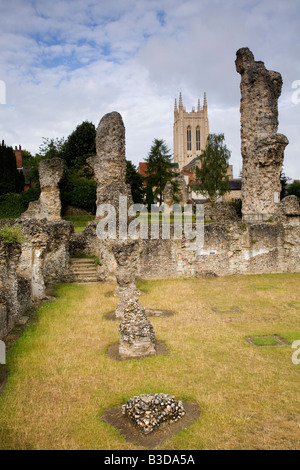 Abbey Ruinen und Kathedrale Bury St Edmunds Suffolk Stockfoto