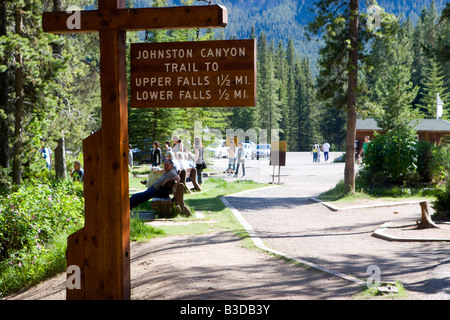 Johnson Canyon im Banff National Park Stockfoto