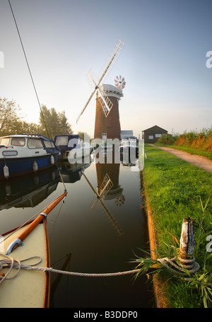 Horsey Windpumpe. Stockfoto