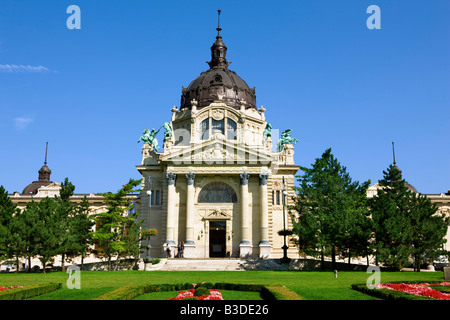 Das Szechenyi-Bad in Budapest Ungarn Stockfoto