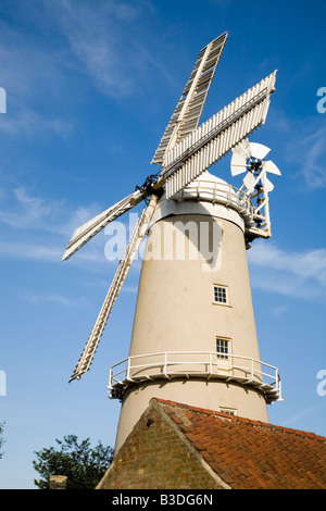 Denver funktionierende Windmühle, Gast Haus Teestube und Besucher-Attraktion in der Nähe von Downham Market Norfolk Stockfoto