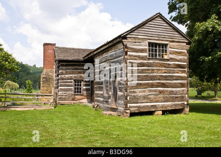 Mary Conrad Kabine, Jackson Mühle Altstadt, Weston, West Virginia, USA Stockfoto