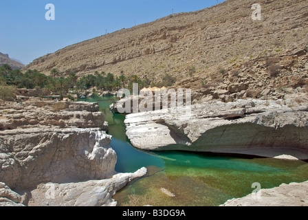 Wadi Bani Khalid bündelt Sharqiya Region Oman Stockfoto