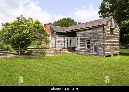 Mary Conrad Kabine, Jackson Mühle Altstadt, Weston, West Virginia, USA Stockfoto