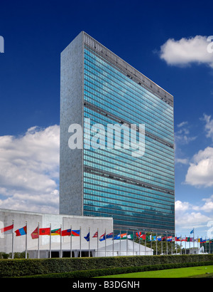 Das Gebäude der Vereinten Nationen in New York City, New York Stockfoto