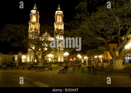 Die Kathedrale in San Francisco de Campeche, Mexiko Stockfoto