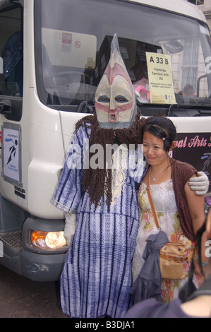 Aufführende und Tänzer in Notting Hill Carnival August 2008, London, England, Stockfoto