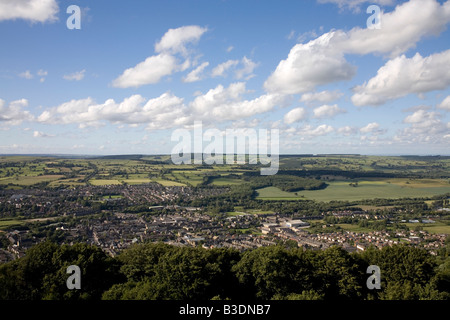 Otley von Chevin, Otley in der Nähe von Leeds, West Yorkshire UK Juni 2008 Stockfoto