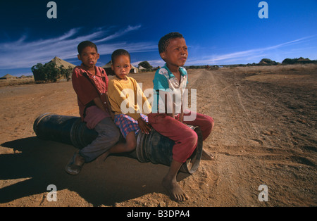 Kinder an Schmidtsdrift Camp, Northern Cape, Südafrika Stockfoto