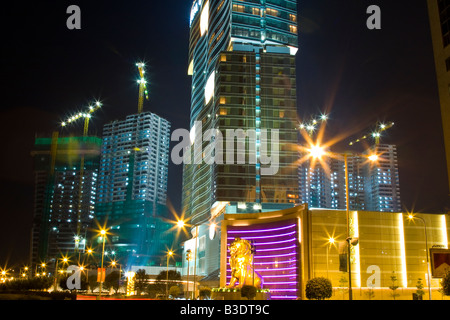 MGM Casino nachts in Macau China Stockfoto