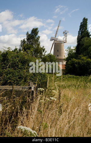 Denver funktionierende Windmühle, Gast Haus Teestube und Besucher-Attraktion in der Nähe von Downham Market Norfolk Stockfoto