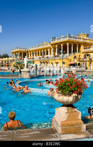 Das Szechenyi-Bad in Budapest Ungarn Stockfoto