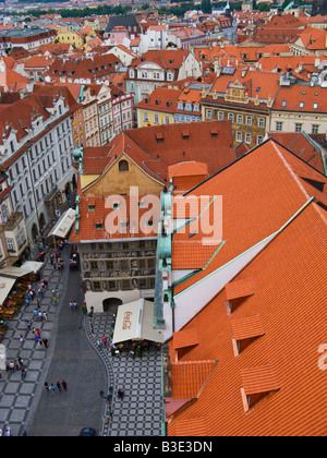 Dächer von Prag in der Altstädter Ring Prag Tschechische Republik Stockfoto