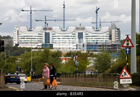 Ein Blick auf die teilweise gebauten Super Hospital in Birmingham, West Midlands, England, UK. Stockfoto