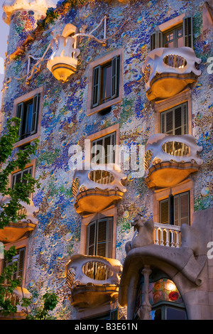 Casa Batllo Barcelona Katalonien Spanien Stockfoto