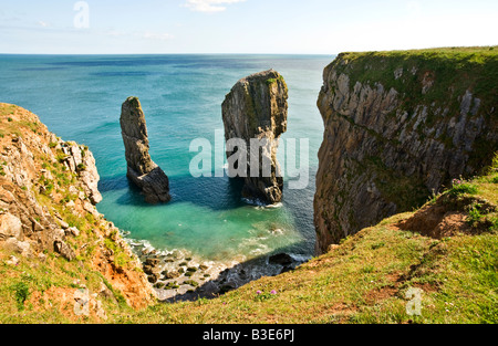 Stapeln Sie, Felsen, Pembrokeshire, Wales Stockfoto